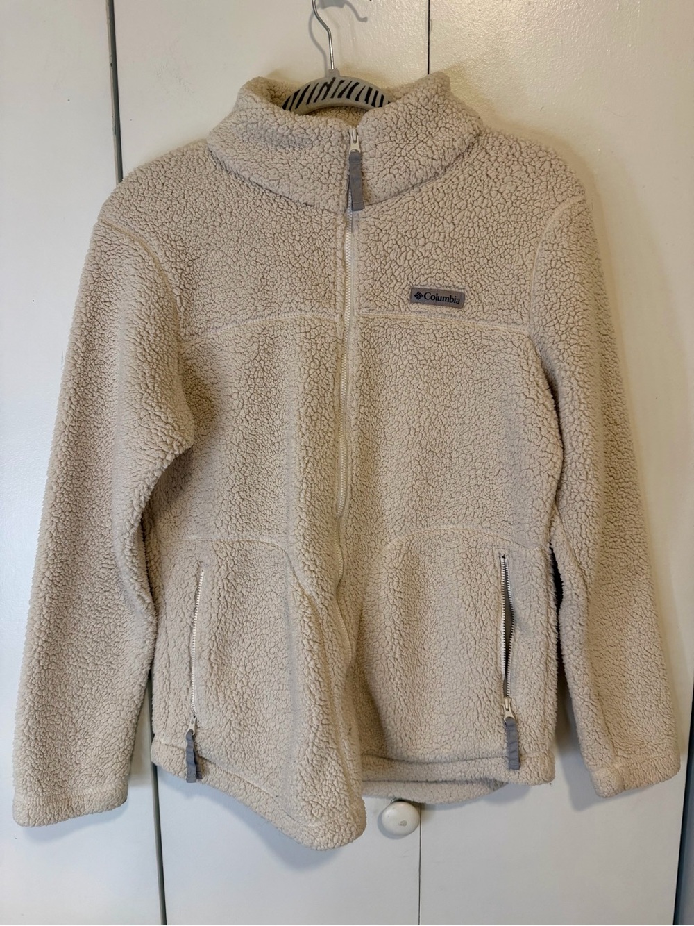 Columbia Cream Sherpa Full-Zip Jacket